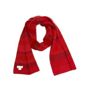 Striped Red Wool Scarf